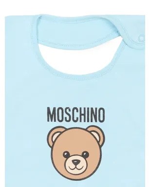 Moschino Kids ベアのアップリケ付き 帽子とビブのセット - サムネイル4