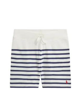 POLO RALPH LAUREN KIDS ストライプ柄エンブロイダリーポニーショーツ - ホワイト - サムネイル1