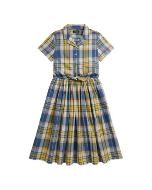 POLO RALPH LAUREN KIDS 結び前デザインのチェック柄スカートセット - サムネイル1