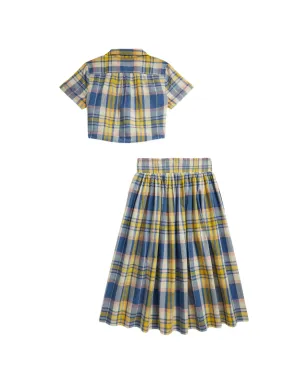 POLO RALPH LAUREN KIDS 結び前デザインのチェック柄スカートセット - サムネイル2