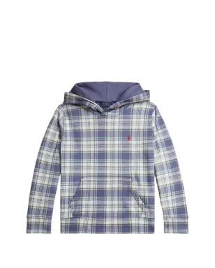 POLO RALPH LAUREN KIDS チェック柄フーディー ブルー - サムネイル2