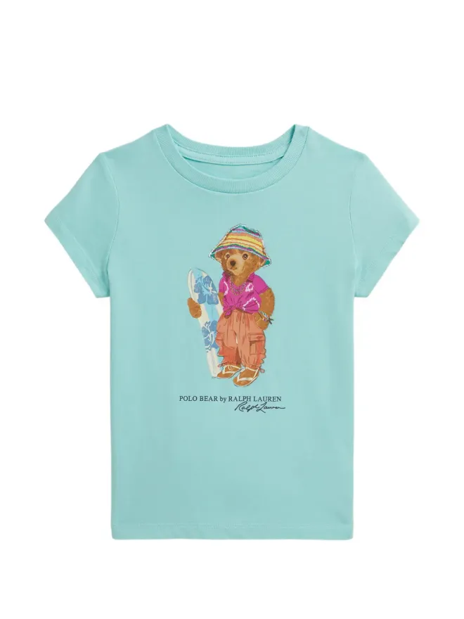 POLO RALPH LAUREN KIDS POLO RALPH LAUREN KIDS プリントコットンTシャツ - Blueの商品画像
