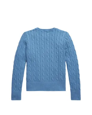 POLO RALPH LAUREN KIDS ケーブルニット刺繍入りコットンセーター（ブルー） - サムネイル2