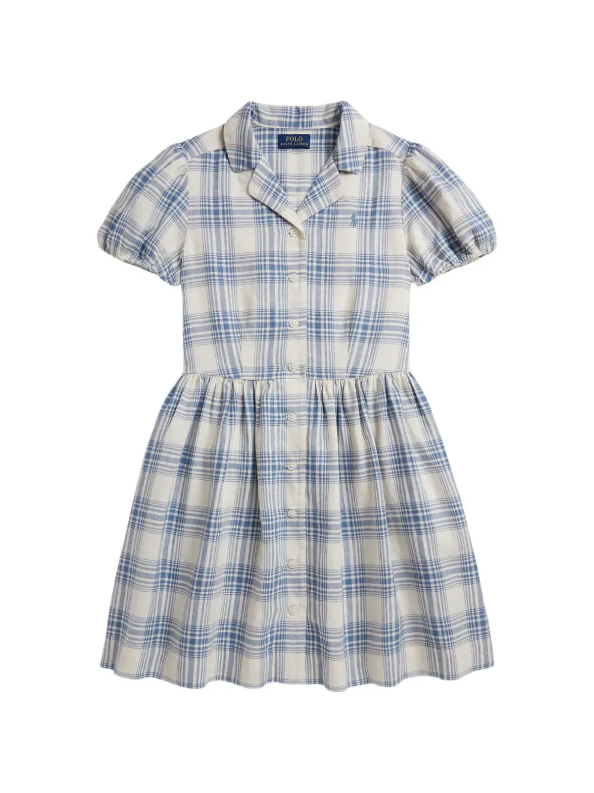 POLO RALPH LAUREN KIDS チェック柄刺繍シャツドレス - 画像1