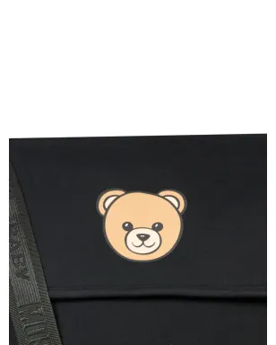 Moschino Kids テディアップリケ おむつ替えバッグ - Black - サムネイル5
