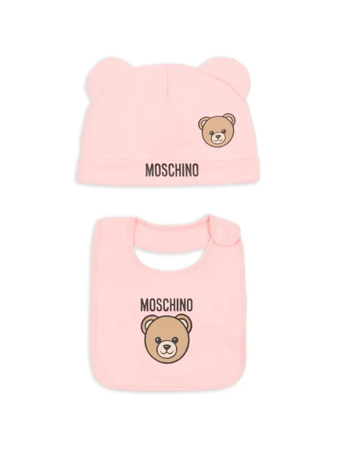 Moschino Kids Moschino Kids ロゴディテール帽子セット - ピンクの商品画像