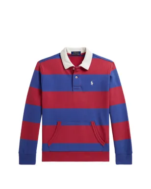 POLO RALPH LAUREN KIDS ストライプ柄 ロングスリーブ ポロシャツ - レッド - サムネイル1