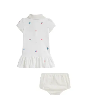 POLO RALPH LAUREN KIDS 刺繍入りポロドレスとブルマーのセット - サムネイル2
