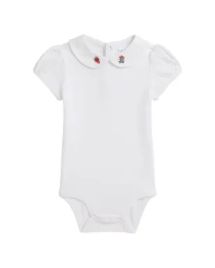 POLO RALPH LAUREN KIDS embroidered-collar bodysuit - サムネイル1