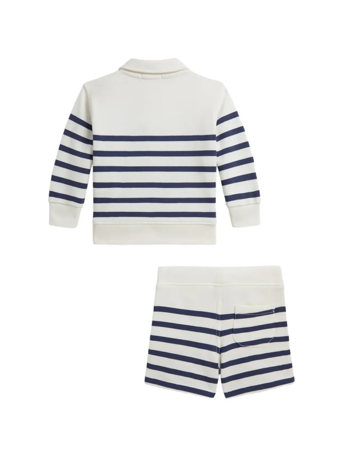POLO RALPH LAUREN KIDS ストライプ柄ポロシャツとショーツのセット（ホワイト） - 画像2