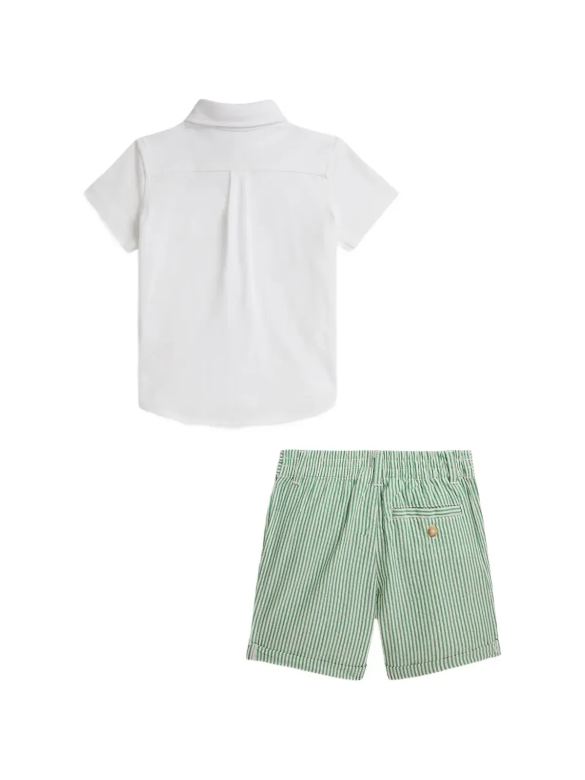 POLO RALPH LAUREN KIDS 刺繍ポニーのシアサッカーショーツ（セット2）- White - 画像2