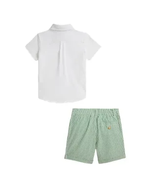 POLO RALPH LAUREN KIDS 刺繍ポニーのシアサッカーショーツ（セット2）- White - サムネイル2