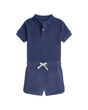 POLO RALPH LAUREN KIDS 刺繍入りテリーポロシャツ セット（2枚組） - サムネイル1