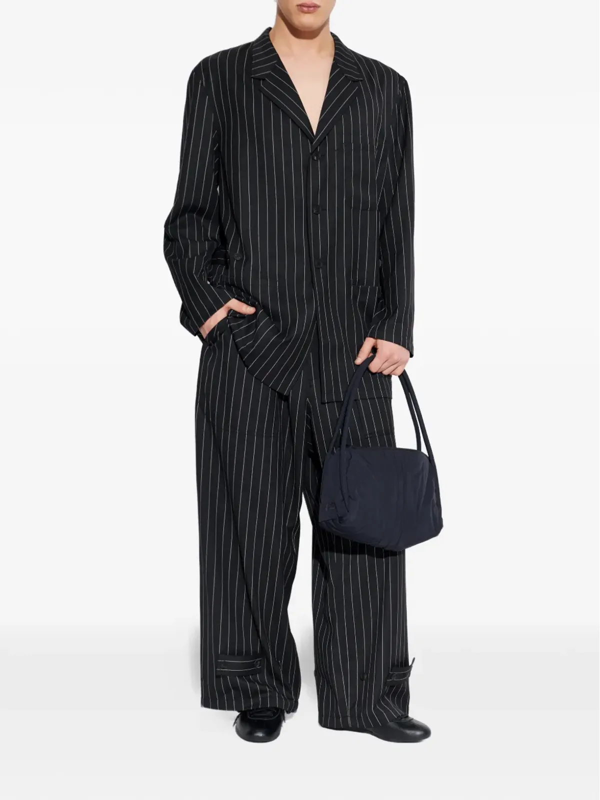 Y-3 ストライプ柄ボタン留めジャケット - 画像2