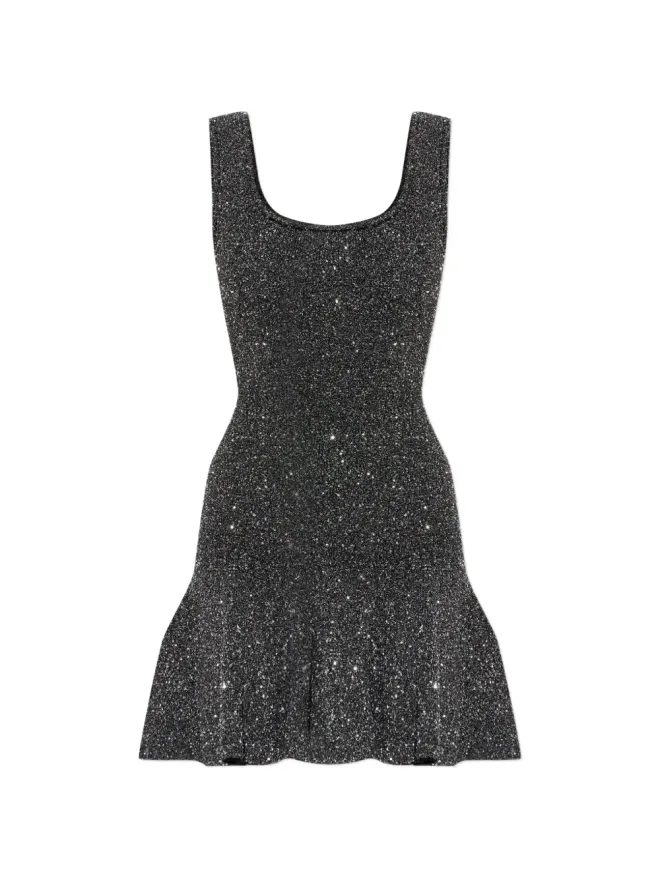 LoveShackFancy LoveShackFancy Sarajane scoop-neck mini dress - Blackの商品画像