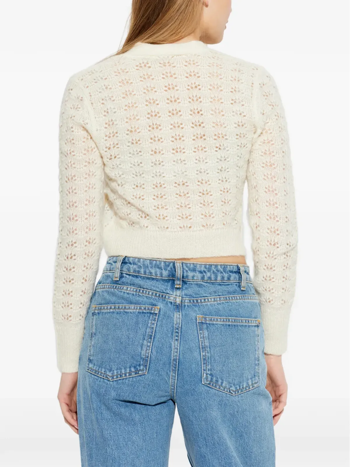 LoveShackFancy リリーボウアップリケカーディガン - 画像4