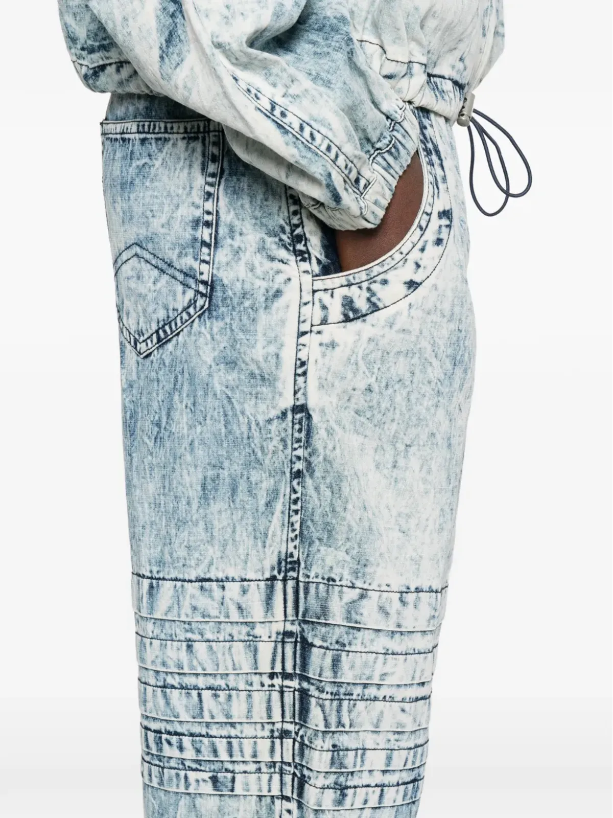 MARANT ÉTOILE ウエストゴム入り テーパードジーンズ - ブルー - 画像5