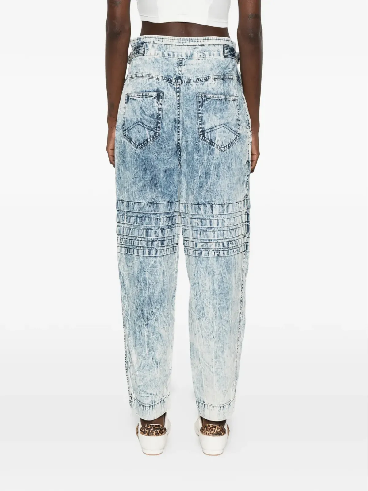 MARANT ÉTOILE ウエストゴム入り テーパードジーンズ - ブルー - 画像4
