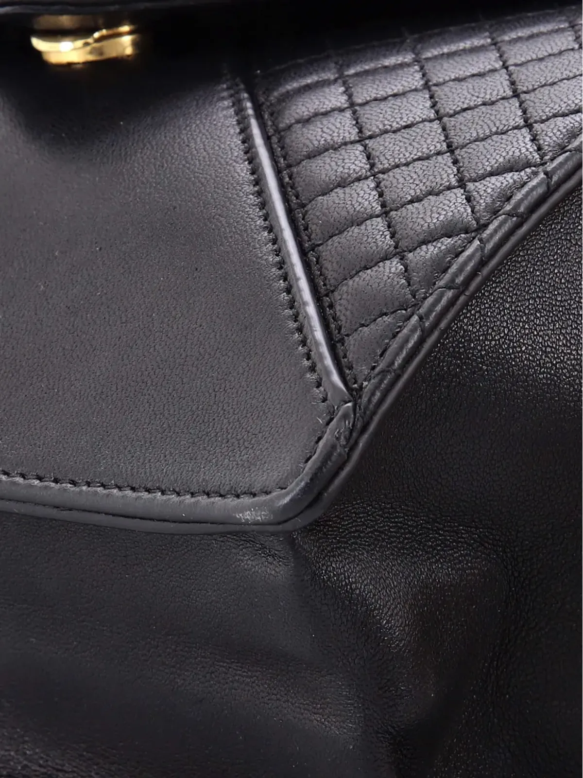 Saint Laurent Pre-Owned ギャビー スクエア キルテッド レザー ショルダーバッグ - ブラック - 画像5