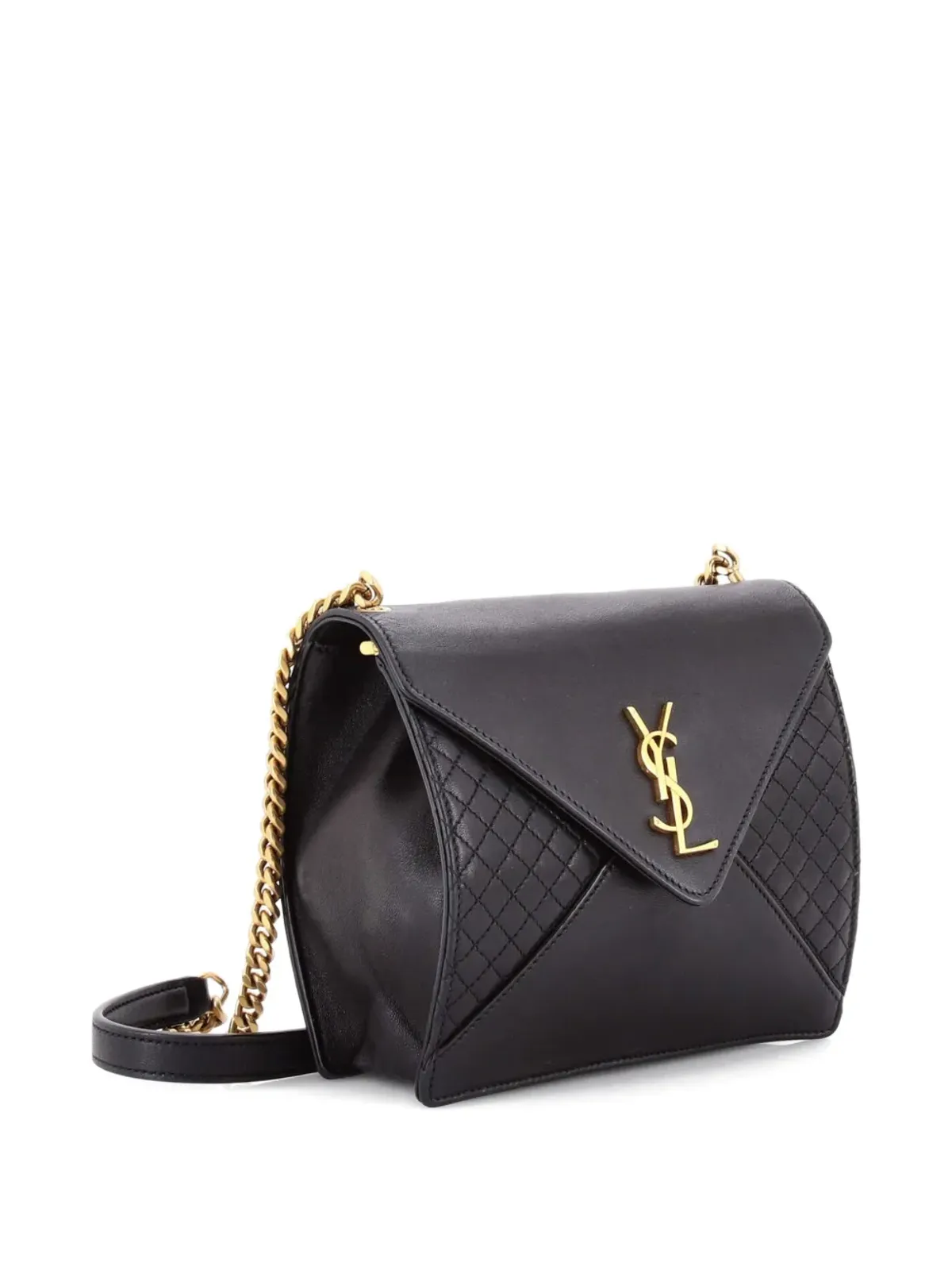 Saint Laurent Pre-Owned ギャビー スクエア キルテッド レザー ショルダーバッグ - ブラック - 画像3