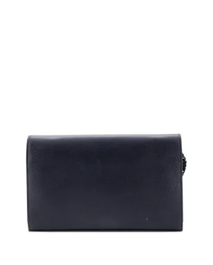 Saint Laurent Pre-Owned クラシックモノグラム ウォレットオンチェーン レザー クロスボディバッグ - Blue - サムネイル2