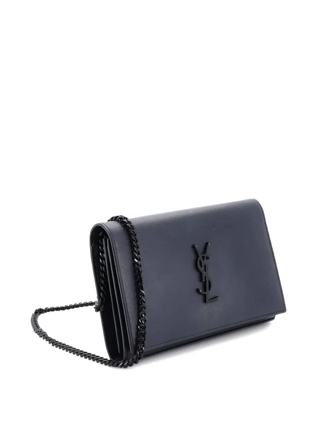 Saint Laurent Pre-Owned クラシックモノグラム ウォレットオンチェーン レザー クロスボディバッグ - Blue - 画像3