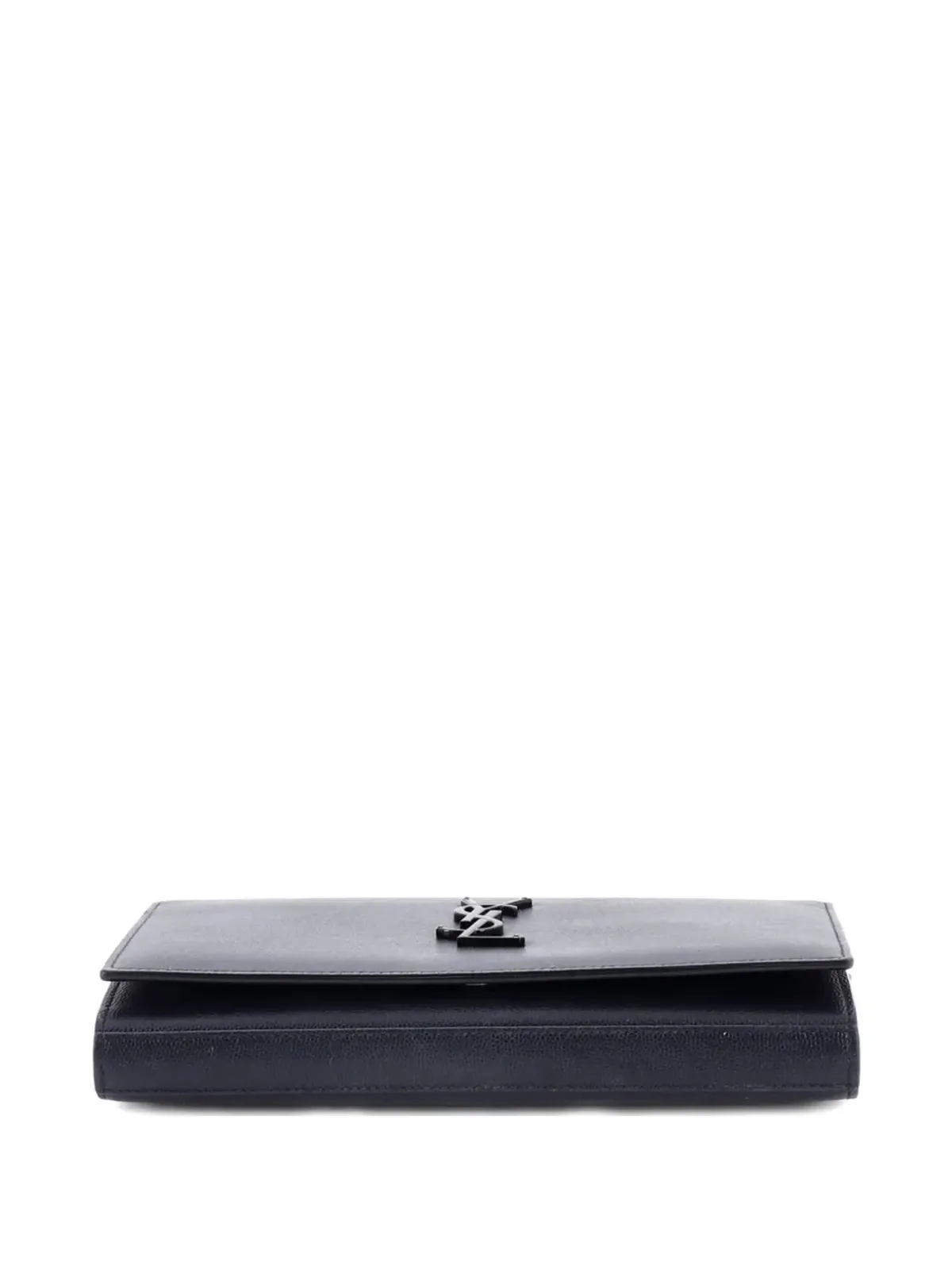 Saint Laurent Pre-Owned クラシックモノグラム ウォレットオンチェーン レザー クロスボディバッグ - Blue - 画像4