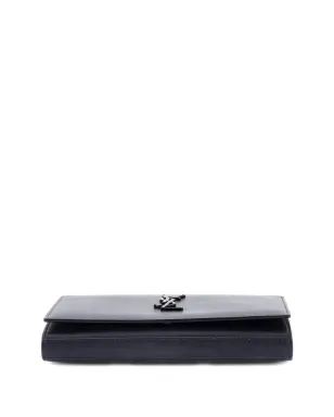 Saint Laurent Pre-Owned クラシックモノグラム ウォレットオンチェーン レザー クロスボディバッグ - Blue - サムネイル4