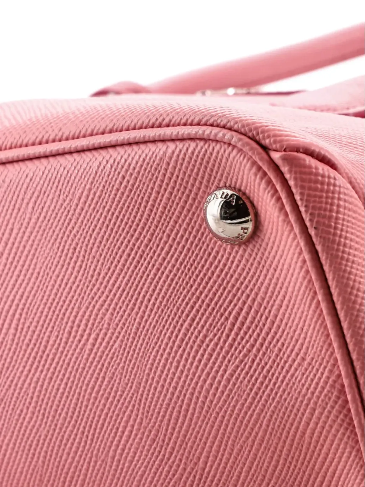 Prada Pre-Owned ターンロック キュイ ツイン トート サフィアーノレザー ミニ サッチェル ピンク - 画像5