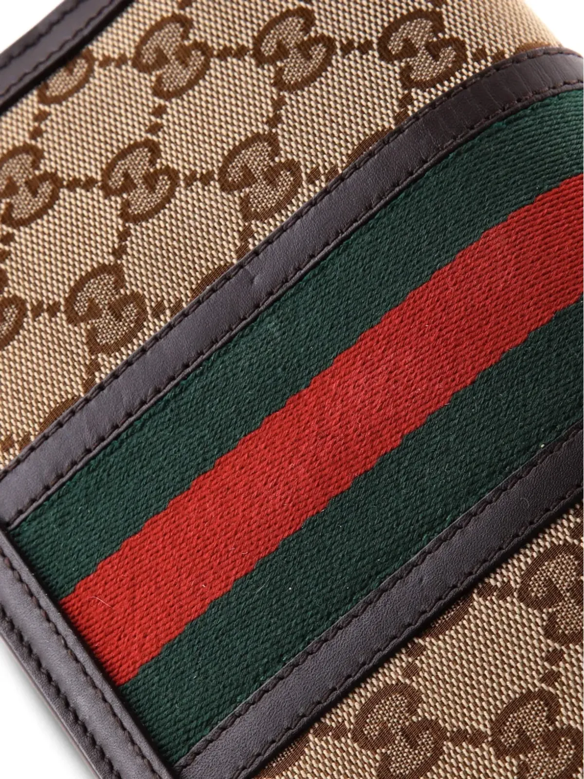 Gucci Pre-Owned ウェブウォレット・オン・ストラップ GGキャンバス 小型クロスボディバッグ - ブラウン - 画像3