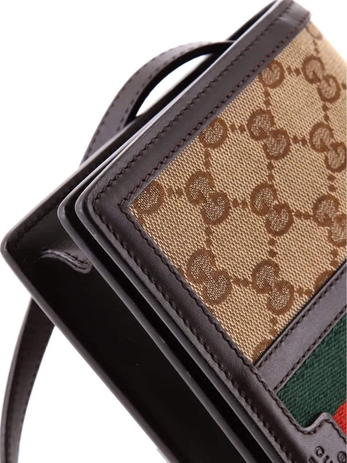 Gucci Pre-Owned ウェブウォレット・オン・ストラップ GGキャンバス 小型クロスボディバッグ - ブラウン - 画像4