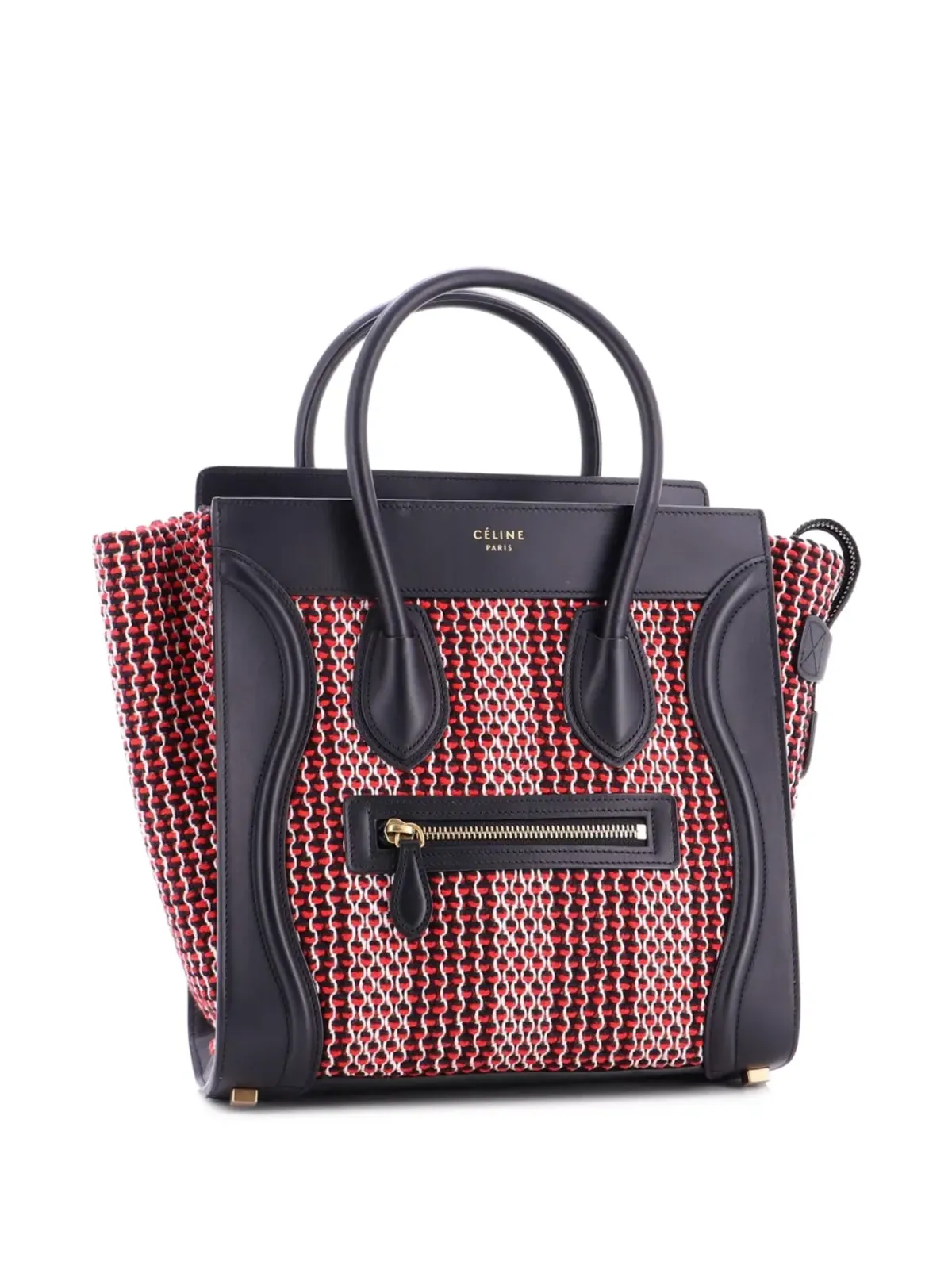 Celine Vintage ツイード ミニ トートバッグ - 画像3