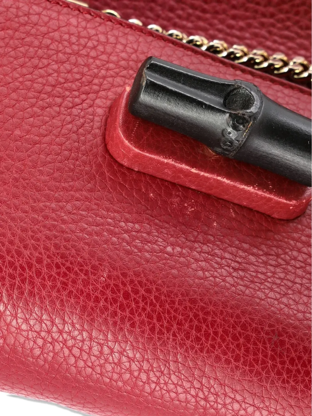 Gucci Pre-Owned ミス バンブー レザー スモールショルダーバッグ - 画像5