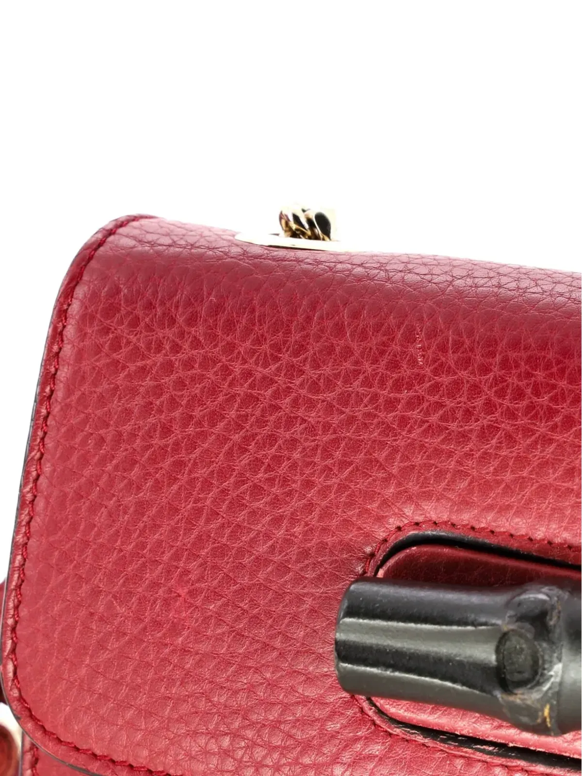 Gucci Pre-Owned ミス バンブー レザー スモールショルダーバッグ - 画像4