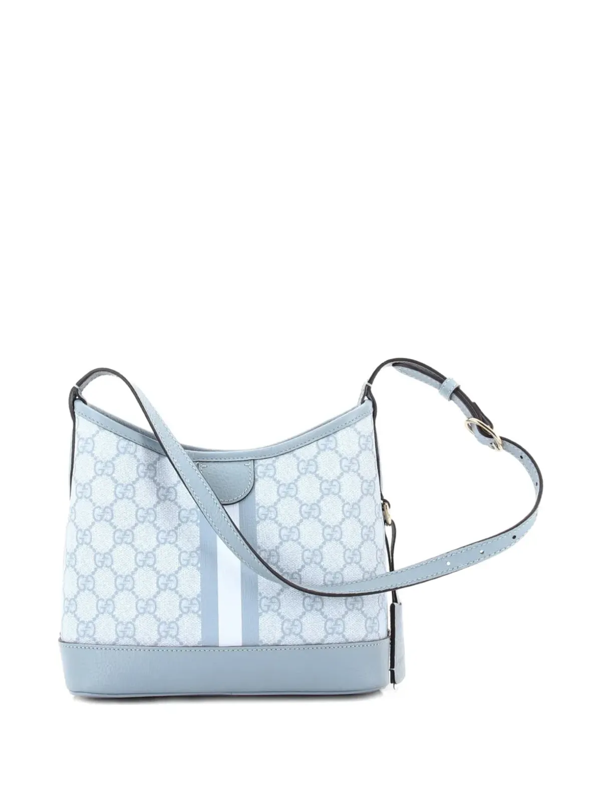 Gucci Pre-Owned オフィディア オープン バケットバッグ GG コーテッドキャンバス×レザー ブルー - 画像2
