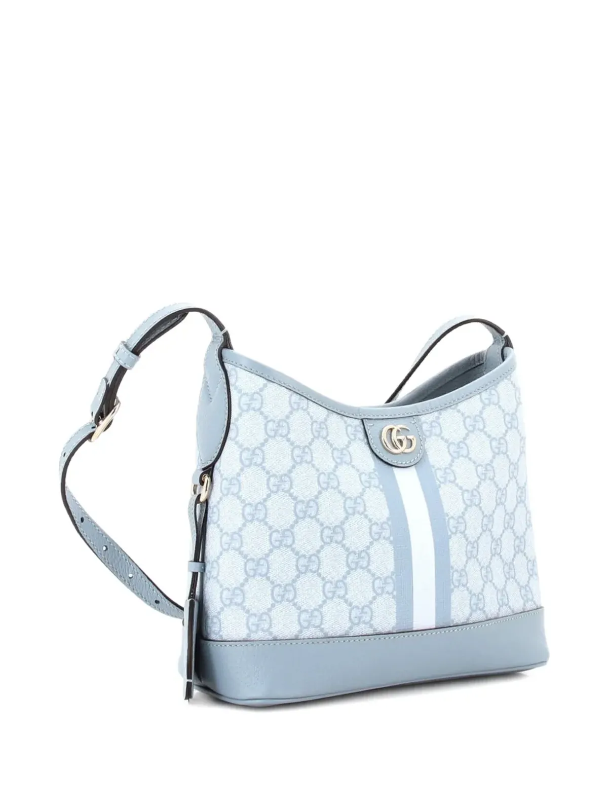 Gucci Pre-Owned オフィディア オープン バケットバッグ GG コーテッドキャンバス×レザー ブルー - 画像3