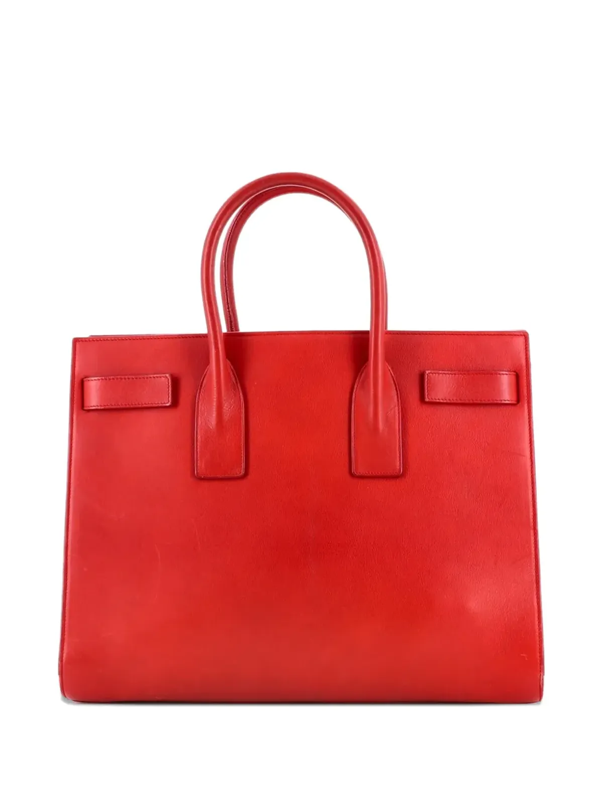 Saint Laurent Pre-Owned サック・ドゥ・ジュール バッグ レザー ラージ トートバッグ レッド - 画像2