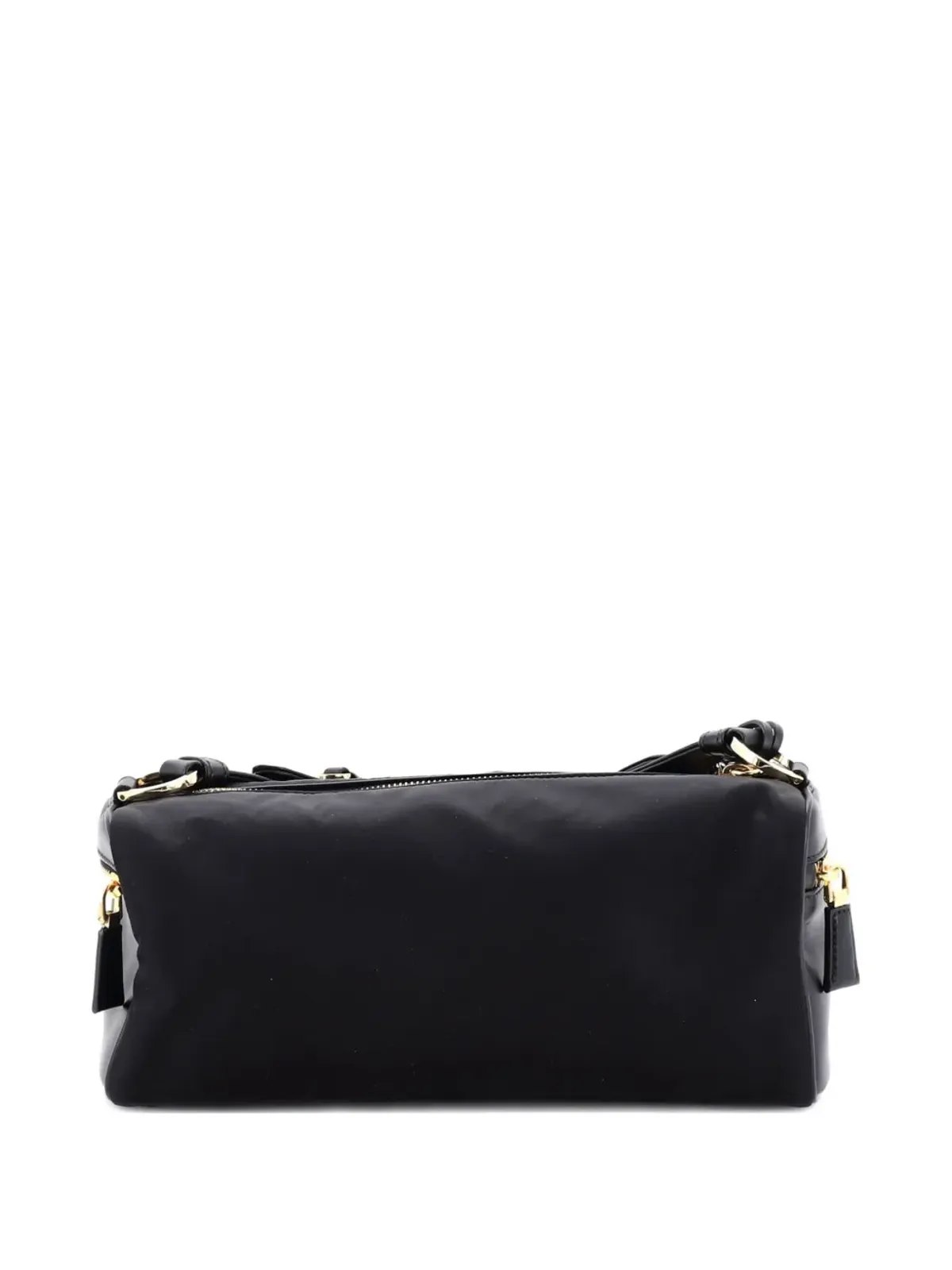 Prada Pre-Owned Padlock Bauletto Re-Nylon with Leather Medium shoulder bag - Black - 画像2