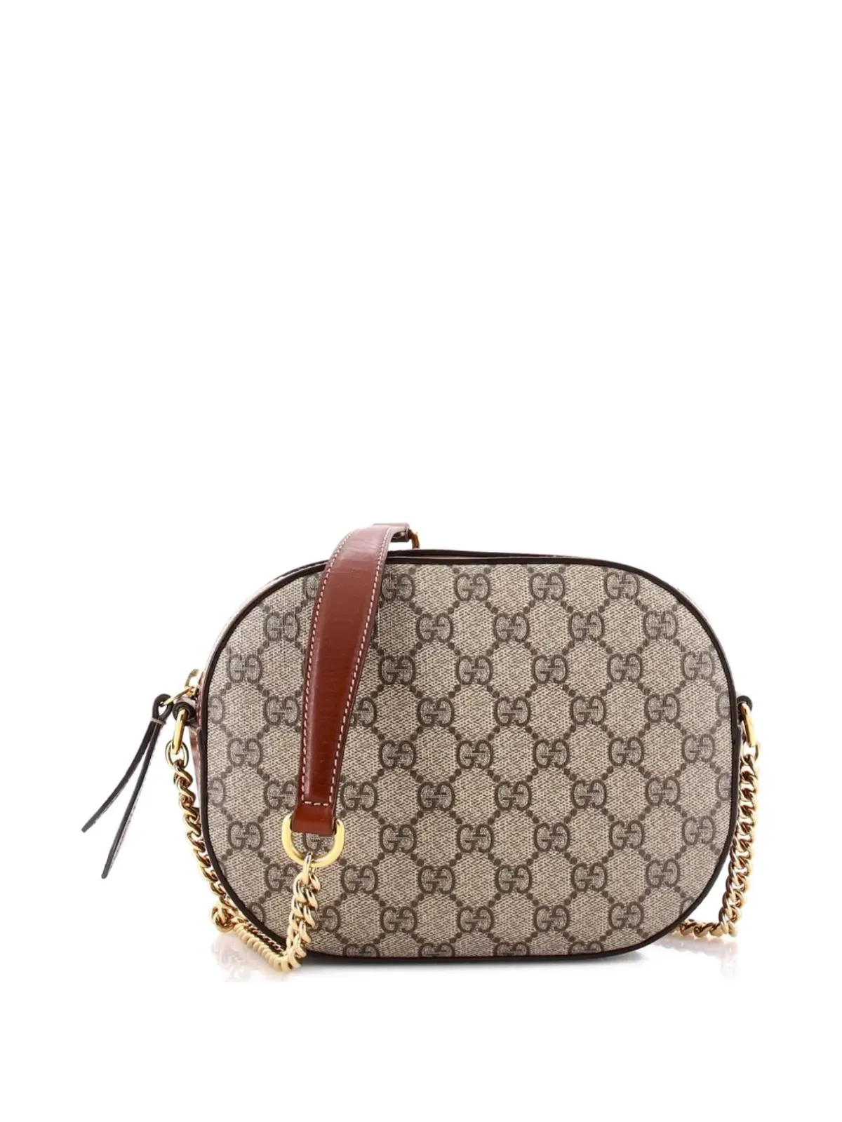 Gucci ビンテージ チェーンGG コーテッドキャンバスとレザー ミニ クロスボディバッグ - ブラウン - 画像3
