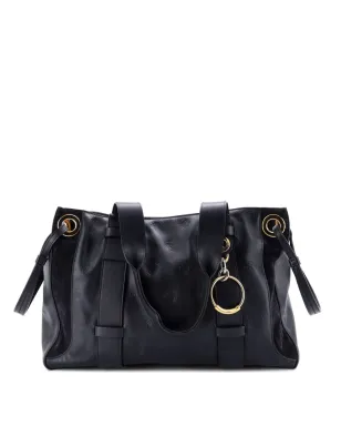 Chloé Pre-Owned Tao ジップ付き 小さな馬の刺繍入り レザー トートバッグ - サムネイル1