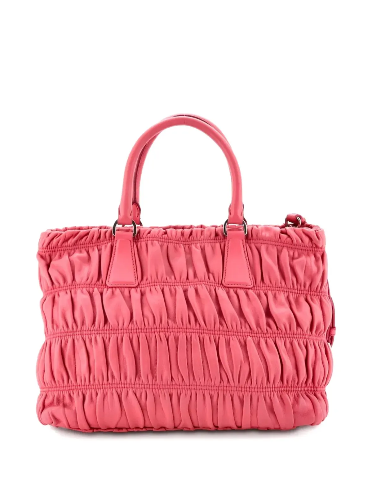 Prada Pre-Owned Gaufre Convertible Tote Nappa Leather Small satchel - Pink - 画像2