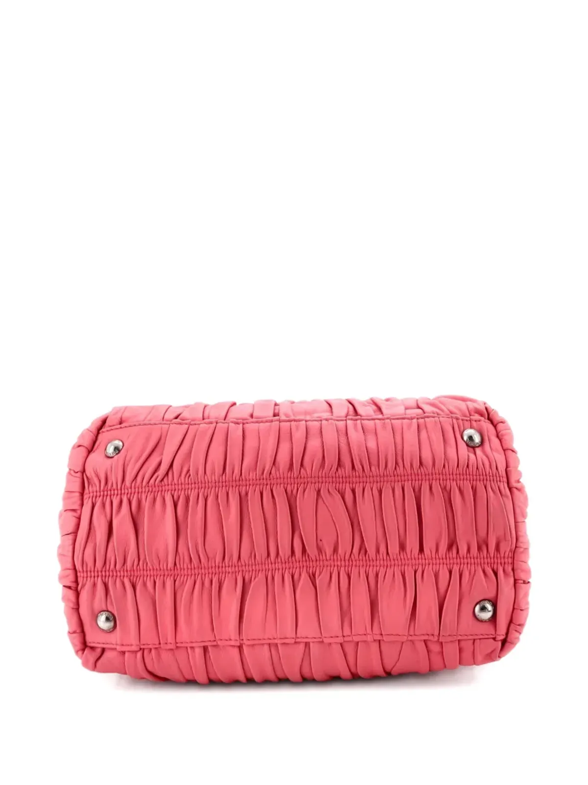 Prada Pre-Owned Gaufre Convertible Tote Nappa Leather Small satchel - Pink - 画像4