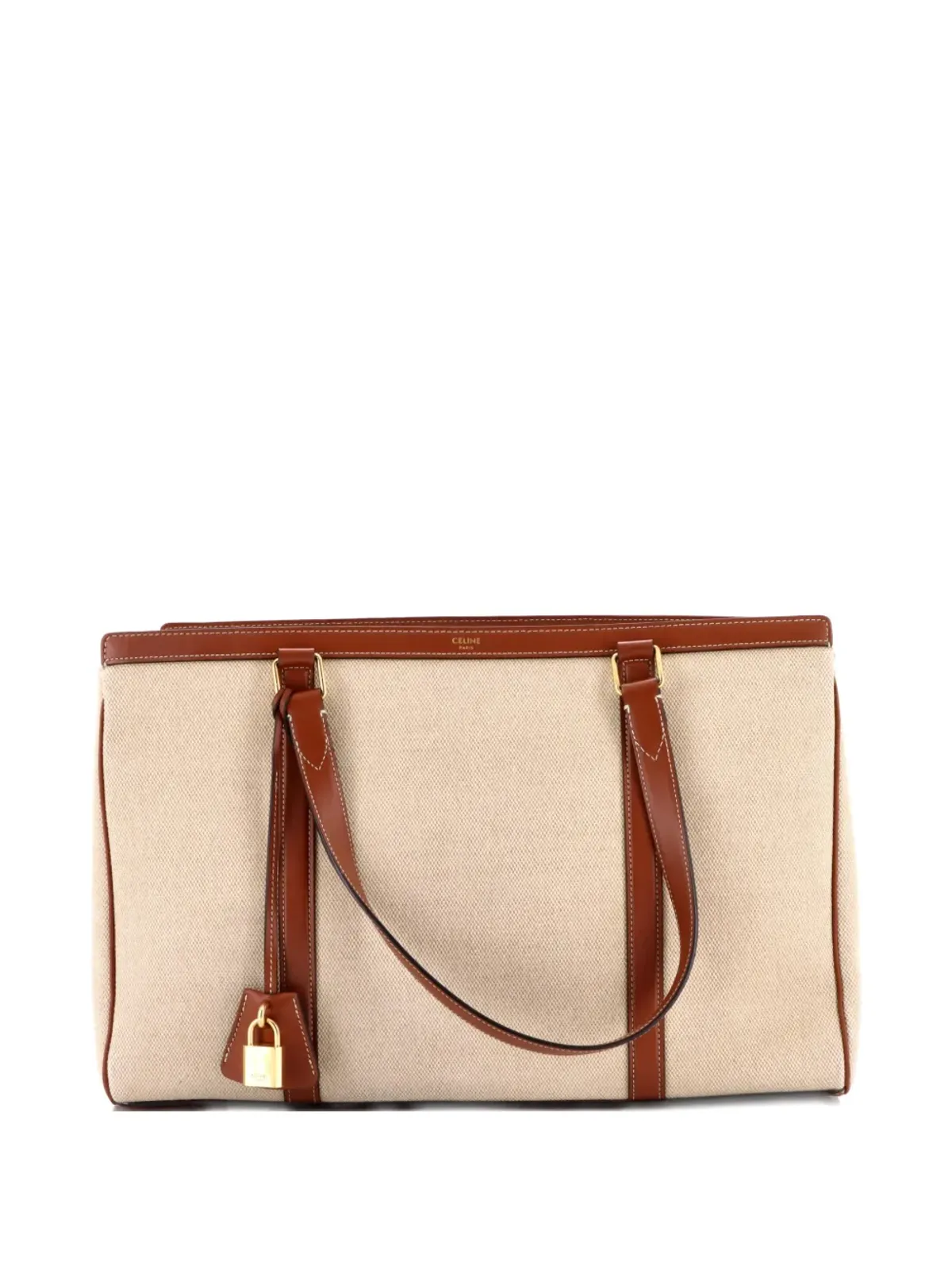 Celine Pre-Owned カバス16バッグ キャンバス×レザー トートバッグ - Brown - 画像1