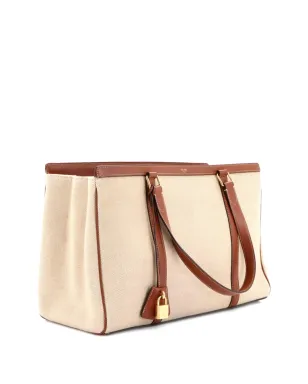 Celine Pre-Owned カバス16バッグ キャンバス×レザー トートバッグ - Brown - サムネイル3