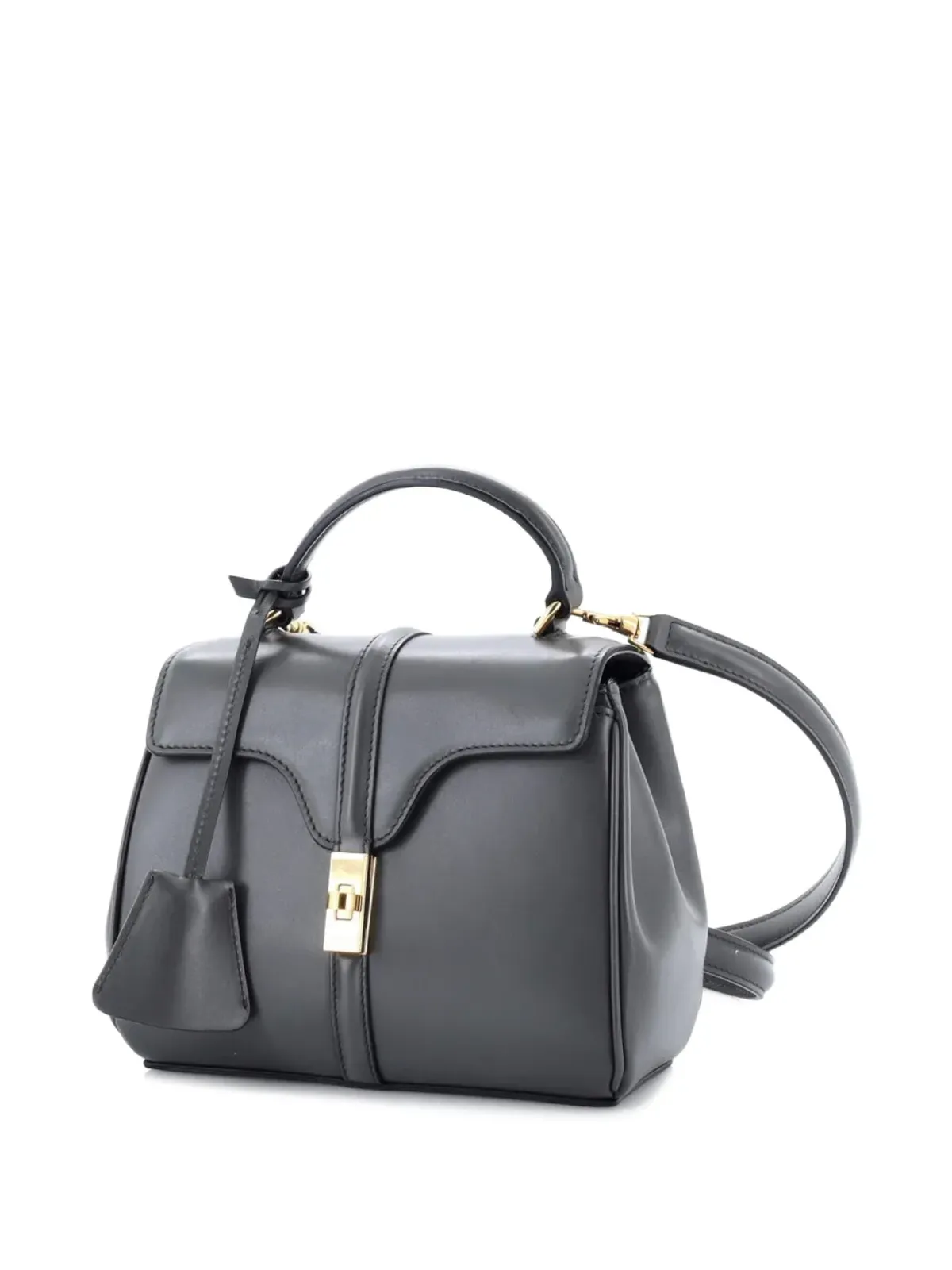 Celine ビンテージ トップハンドルバッグ（スムースカーフスキン ミニサッチェル） - 画像3
