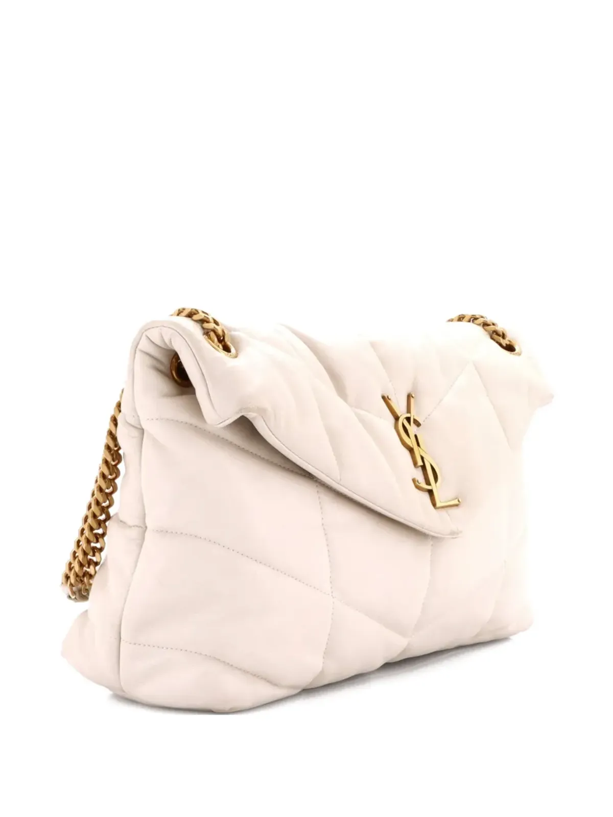 Saint Laurent Pre-Owned Loulou Puffer Quilted Leather Medium shoulder bag - Neutrals - 画像3