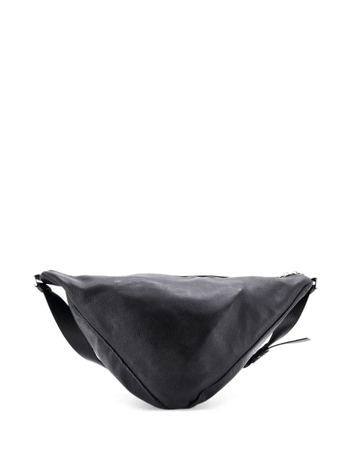 Prada Pre-Owned 三角ロゴ ジップ メッセンジャー レザー ラージ クロスボディ バッグ - 画像2