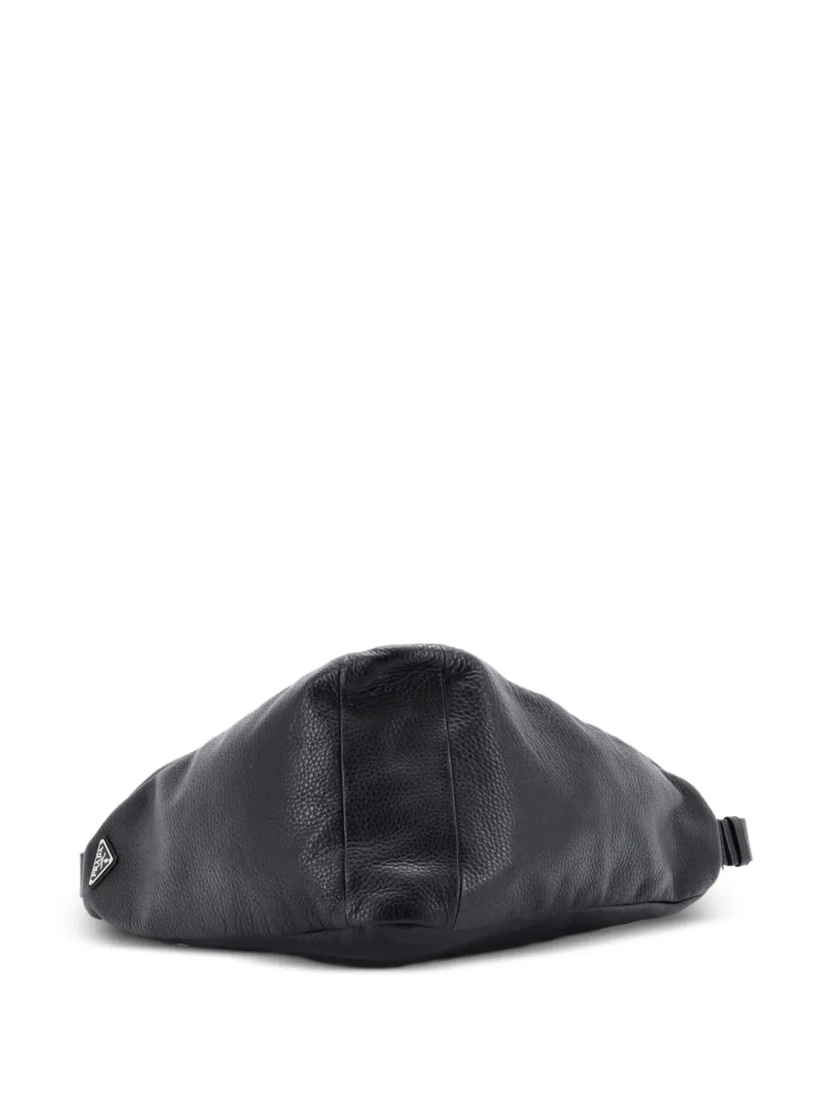 Prada Pre-Owned 三角ロゴ ジップ メッセンジャー レザー ラージ クロスボディ バッグ - 画像3