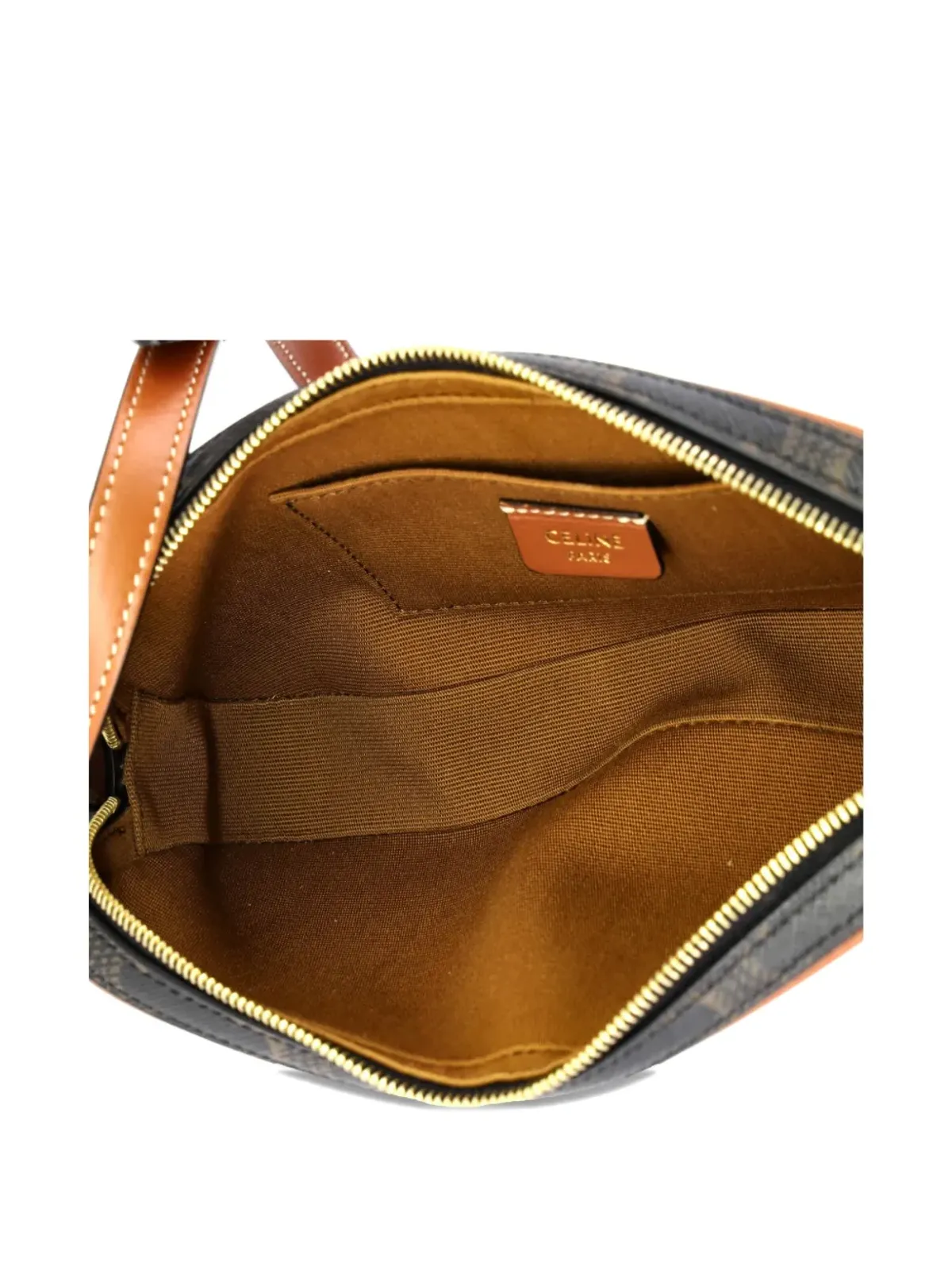 Celine Pre-Owned キュイール・トリオンフ カメラショルダーバッグ コーティングキャンバス×レザー 小型クロスボディバッグ - Brown - 画像5