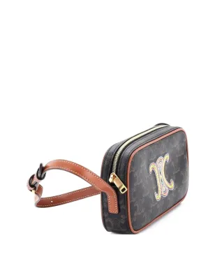 Celine Pre-Owned キュイール・トリオンフ カメラショルダーバッグ コーティングキャンバス×レザー 小型クロスボディバッグ - Brown - サムネイル2
